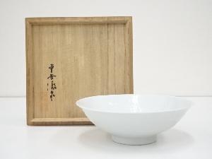 京焼　徹泉造　白磁菓子鉢（共箱）